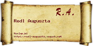 Redl Auguszta névjegykártya